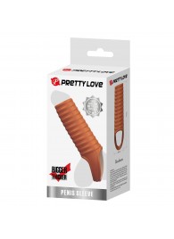 Телесная насадка на пенис с ребрышками и подхватом мошонки - Baile - в Балаково купить с доставкой