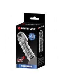 Прозрачная открытая насадка на пенис с бугорками - 19,8 см. - Baile - в Балаково купить с доставкой