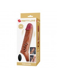 Коричневая вибронасадка с подхватом мошонки и пультом ДУ - Baile - в Балаково купить с доставкой