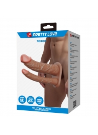 Реалистичная полая насадка на член для двойного проникновения Yairon - 17,5 см. - Baile - купить с доставкой в Балаково