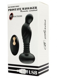 Черный массажер простаты с вибрацей и возвратно-поступательными движениями - Boys of Toys - в Балаково купить с доставкой