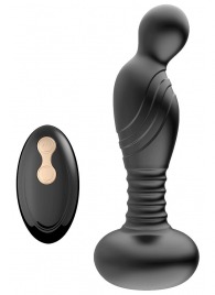 Черный массажер простаты с вибрацей и возвратно-поступательными движениями - Boys of Toys - в Балаково купить с доставкой