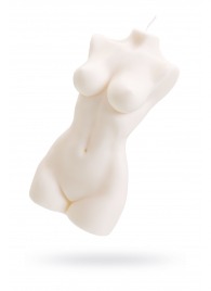 Белая интерьерная свеча в форме женского торса - 850 гр. - Pecado - купить с доставкой в Балаково