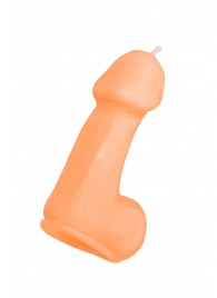 Оранжевая свеча в форме пениса - 47 гр. - Pecado - купить с доставкой в Балаково