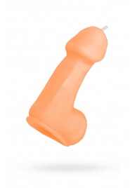 Оранжевая свеча в форме пениса - 47 гр. - Pecado - купить с доставкой в Балаково