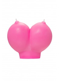 Розовая свеча «Сиськи» - 150 гр. - Pecado - купить с доставкой в Балаково