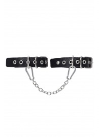 Черные оковы из одного ремешка с люверсами - Pecado - купить с доставкой в Балаково