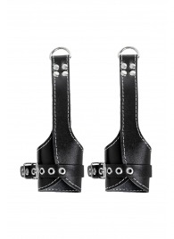 Черные подвесы с белой строчкой - Pecado - купить с доставкой в Балаково