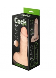 Телесный фаллоудлинитель с мошонкой Cock Next - 19 см. - LOVETOY (А-Полимер) - в Балаково купить с доставкой