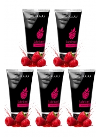 Набор из 5 съедобных лубрикантов JUJU со вкусом малины - JuJu - купить с доставкой в Балаково