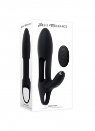 Черная насадка на пенис с вибрацией Nautilus - Zero Tolerance - в Балаково купить с доставкой