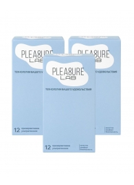 Набор из 3 упаковок ультратонких презервативов Pleasure Lab (по 12 шт.) - Pleasure Lab - купить с доставкой в Балаково