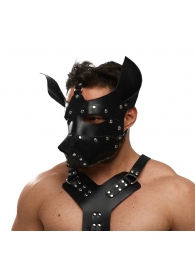 Черная кожаная маска «Собака» - Crazy Handmade - купить с доставкой в Балаково