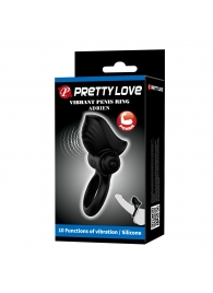 Черное эрекционное кольцо с вибрацией Adrien - Baile - в Балаково купить с доставкой