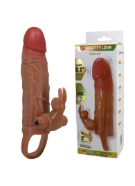 Карамельная вибронасадка с клиторальным стимулятором Osmar - 20,5 см. - Baile - в Балаково купить с доставкой