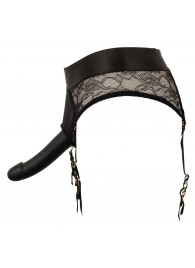 Черный женский страпон Strap-on Set: трусики и насадка - Orion - купить с доставкой в Балаково