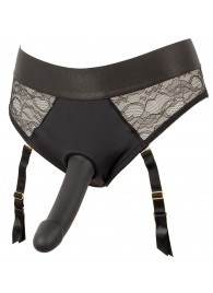 Черный женский страпон Strap-on Set: трусики и насадка - Orion - купить с доставкой в Балаково