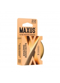 Точечные презервативы MAXUS 2000 Amazing Dots с железным кейсом - 3 шт. - Maxus - купить с доставкой в Балаково