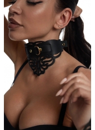 Фигурный чокер с узорами и золотистой фурнитурой - Crazy Handmade - купить с доставкой в Балаково