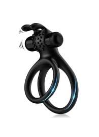 Черное эрекционное виброкольцо с подхватом мошонки Stay Hard - Boys of Toys - в Балаково купить с доставкой