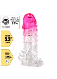 Прозрачно-розовая насадка на пенис Wilford - 13,5 см. - Baile - в Балаково купить с доставкой