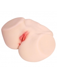 Мастурбатор-полуторс с двойным слоем материала и вибрацией Jenny Onahole Real Vagina - KOKOS - в Балаково купить с доставкой