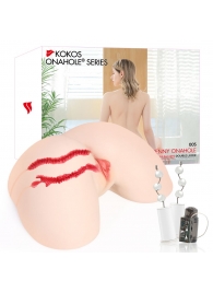 Мастурбатор-полуторс с двойным слоем материала и вибрацией Jenny Onahole Real Hips - KOKOS - в Балаково купить с доставкой