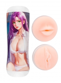 Двусторонний мастурбатор аниме - ротик и вагина - Tokyo Style - в Балаково купить с доставкой