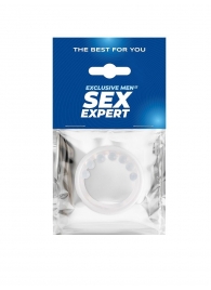 Эрекционное кольцо с мягкой стимулирующей насадкой - Sex Expert - в Балаково купить с доставкой