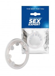 Эрекционное кольцо с мягкой стимулирующей насадкой - Sex Expert - в Балаково купить с доставкой