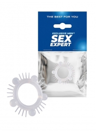 Эластичное эрекционное кольцо с шишечками и шипами - Sex Expert - в Балаково купить с доставкой