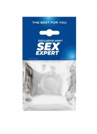 Эластичное эрекционное кольцо с 3 шариками и шипами - Sex Expert - в Балаково купить с доставкой