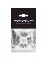 Эластичное эрекционное кольцо с черными «ресничками» - Sextaz - в Балаково купить с доставкой