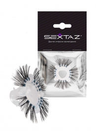 Эластичное эрекционное кольцо с черными «ресничками» - Sextaz - в Балаково купить с доставкой