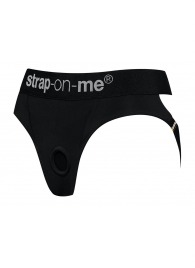Черные трусики для насадок Heroine Lingerie Harness - size XL - Strap-on-me - купить с доставкой в Балаково