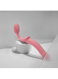 Розовый безремневой страпон Strap-on-me Semi-Realistic Bendable Strap-On size L - Strap-on-me - купить с доставкой в Балаково