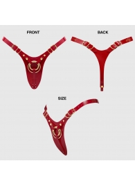 Красный пояс для фиксации насадок Strap-On-Me Leatherette Harness Fabulous - Strap-on-me - купить с доставкой в Балаково