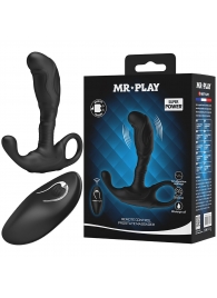 Черный изогнутый массажёр простаты с вибрацией и пультом ДУ - Baile - в Балаково купить с доставкой