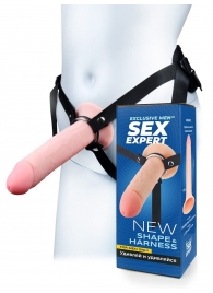 Мужской полый страпон на регулируемых ремешках - 22 см. - Sex Expert - купить с доставкой в Балаково