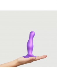 Фиолетовая насадка Strap-On-Me Dildo Plug Curvy size S - Strap-on-me - купить с доставкой в Балаково