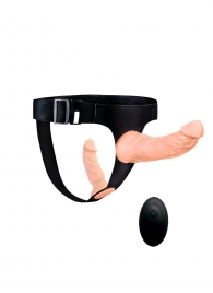 Женский страпон с 2 насадками, вибрацией и пультом ДУ - Erowoman-Eroman - купить с доставкой в Балаково