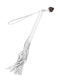 Белая кожаная плеть - 50 см. - Pecado - купить с доставкой в Балаково