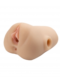 Телесный мастурбатор с вибрацией Double Pounder Vibrating Squeeze Stroker - Pipedream - в Балаково купить с доставкой