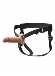 Телесный пустотелый фаллопротез 5’’ Hollow Silicone Strap-On - 14 см. - Pipedream - купить с доставкой в Балаково