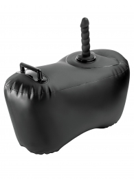 Черное надувное кресло с платформой для фиксации дилдо Body Dock Inflatable Love Seat - Pipedream - купить с доставкой в Балаково
