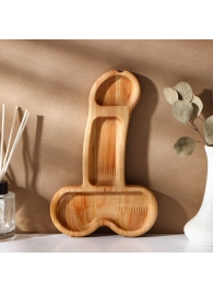 Деревянное блюдо для подачи в форме члена (25 х 16,5 х 1,7 см) - Сима-Ленд - купить с доставкой в Балаково