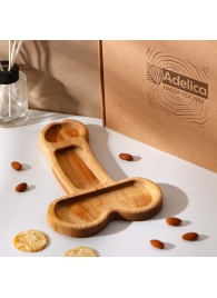 Деревянное блюдо для подачи в форме члена (25 х 16,5 х 1,7 см) - Сима-Ленд - купить с доставкой в Балаково