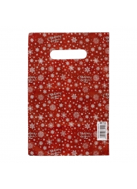 Красный подарочный новогодний пакет с вырубной ручкой (20х30 см) - Сима-Ленд - купить с доставкой в Балаково