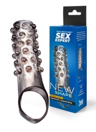 Дымчатая насадка на пенис с выпуклостями - 11 см. - Sex Expert - в Балаково купить с доставкой