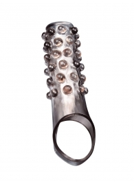 Дымчатая насадка на пенис с выпуклостями - 11 см. - Sex Expert - в Балаково купить с доставкой